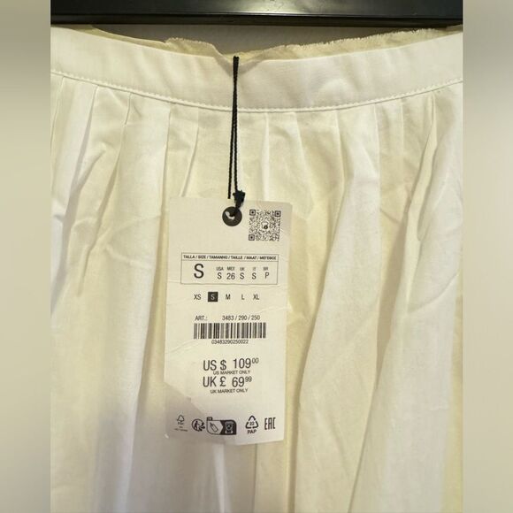 ZARA CONTRASTING MIDI SKIRT ZW COLLECTION - Picture 5 of 9